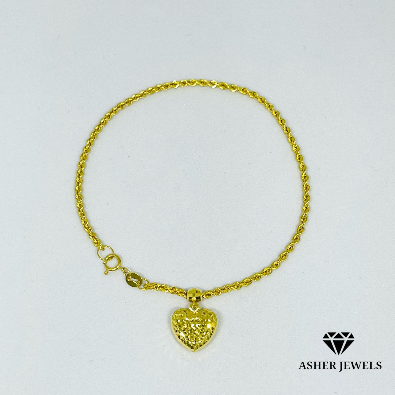 Rope With Charm Bracelet 7.5"